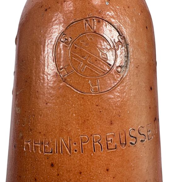 Antique Vintage Rhein:Preussen German Stoneware Mineral Water Bottle 12.5" - Picture 5 of 11